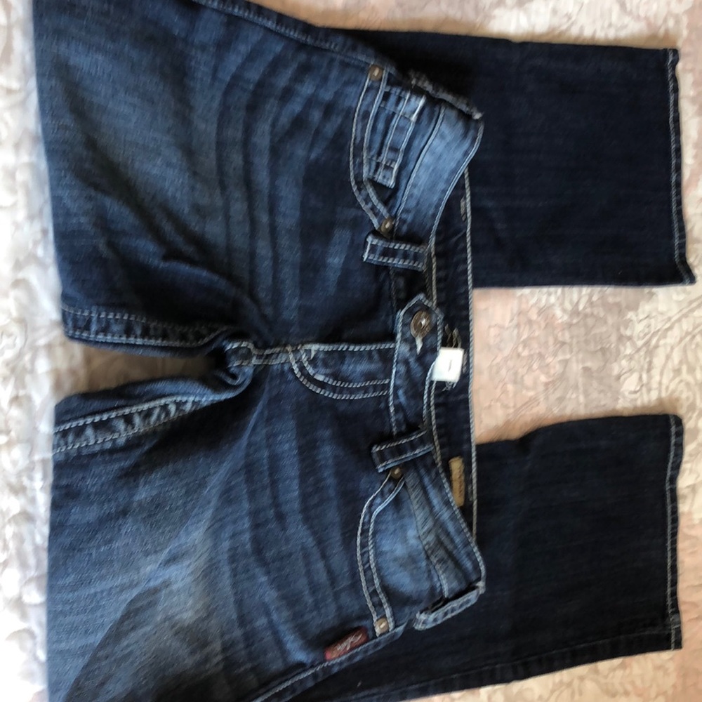 Silver bootcut jeans. Size 6.